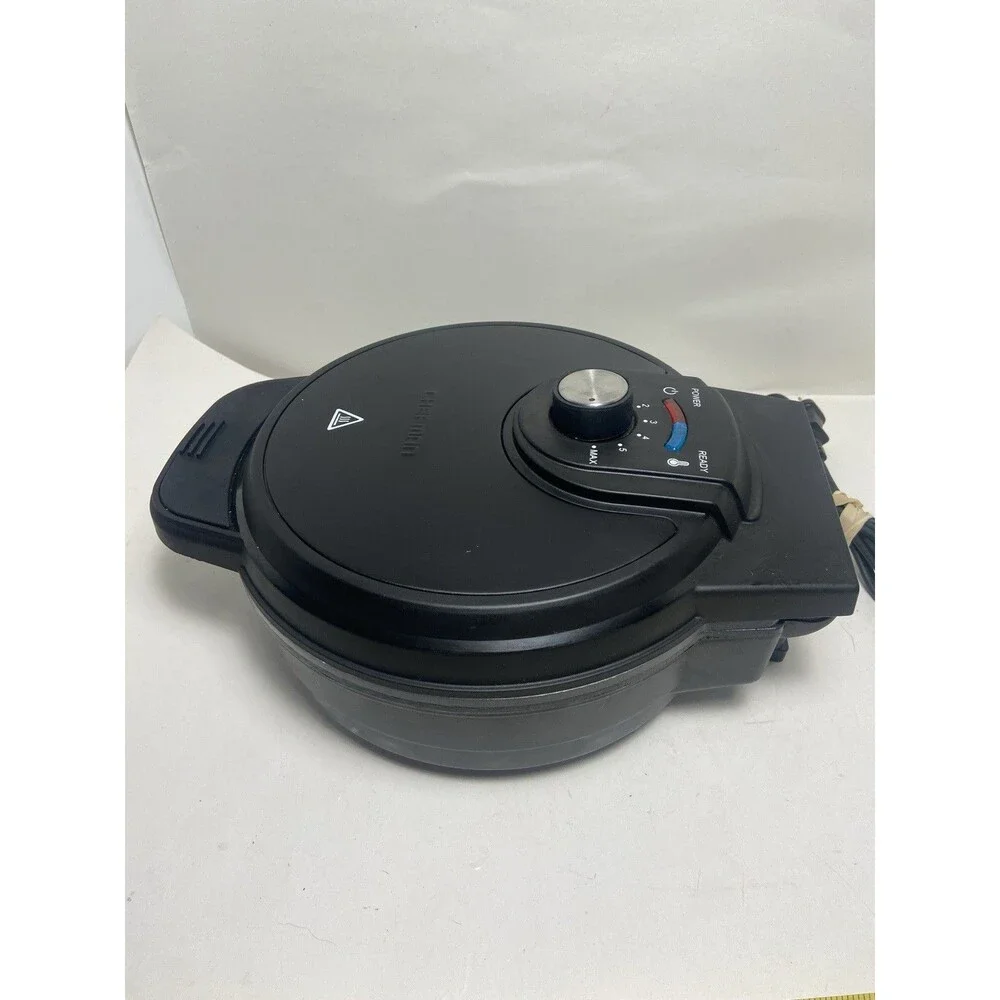 Chefman Anti-Overflow Belgian Waffle Maker Shade Selector Non-Stick Black Tested